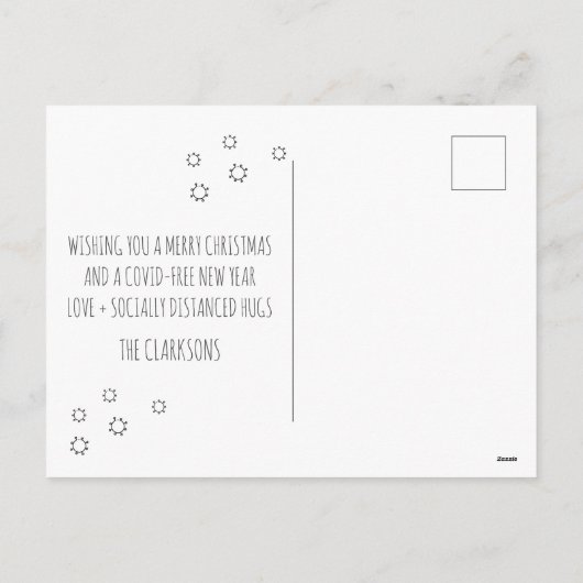 おもしろい大流行のクリスマス シーズンポストカード (裏面)