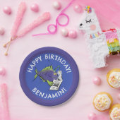 おもしろい天使の魚の漫画のパーソナライズされた誕生日 ペーパープレート (パーティー)