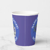 おもしろい天使の魚の漫画のパーソナライズされた誕生日 紙コップ (右)