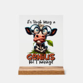 おもしろい天才 アクリルサイン (正面)