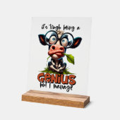 おもしろい天才 アクリルサイン (傾斜)