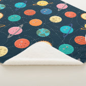 おもしろい太陽の系惑星パタ子供へーンBlue She シェルパブランケット (3/4)