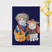 おもしろい夫の猫記念スペインの会 カード (黄色い花)