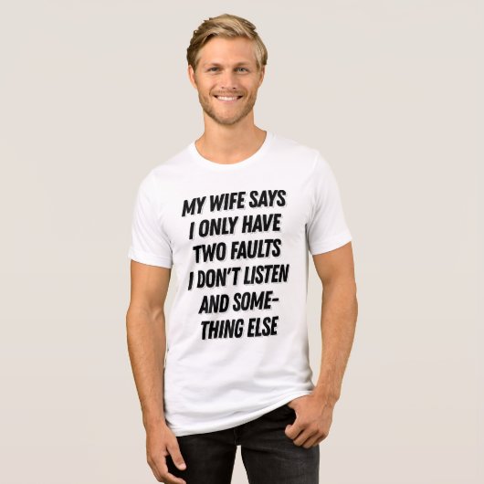 おもしろい夫の贈り物 トライブレンドTシャツ (正面全面)
