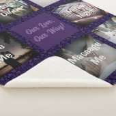 おもしろい夫パーソナライズされた紫への贈り物 シェルパブランケット (3/4)