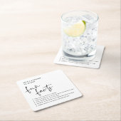 おもしろい夫婦に関す結婚る事実 スクエアペーパーコースター (インサイチュ)