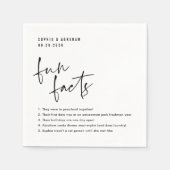 おもしろい夫婦に関す結婚る事実 スタンダードカクテルナプキン (正面)