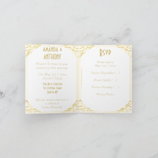 おもしろい夫婦 招待状 (内部)