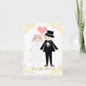 おもしろい夫婦 招待状 (正面)