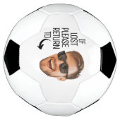 おもしろい失ったもしReturn To Men顔 サッカーボール (回転)