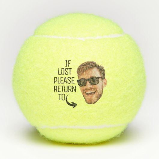 おもしろい失ったもしReturn To Men顔 テニスボール (正面)