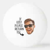 おもしろい失ったもしReturn To Men顔 卓球ボール (正面)