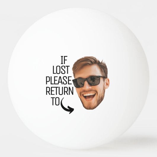 おもしろい失ったもしReturn To Men顔 卓球ボール (裏面)
