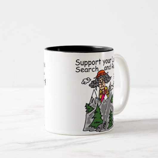 おもしろい失った ツートーンマグカップ (正面右)