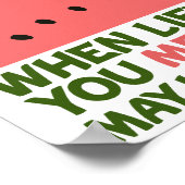 おもしろい失読症引用文失読性ユーモアスイカ ポスター (角)