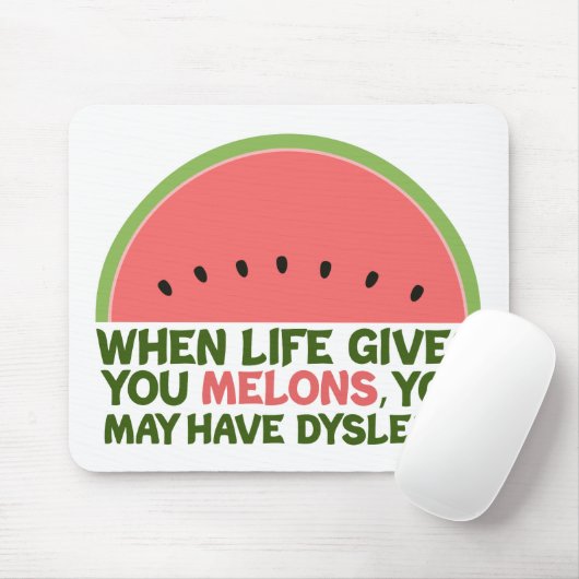 おもしろい失読症引用文失読性ユーモアスイカ マウスパッド (マウス)