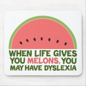おもしろい失読症引用文失読性ユーモアスイカ マウスパッド (正面)