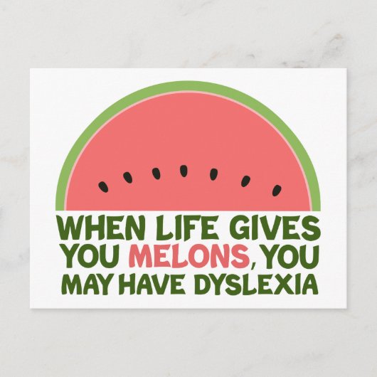 おもしろい失読症 ポストカード (正面)