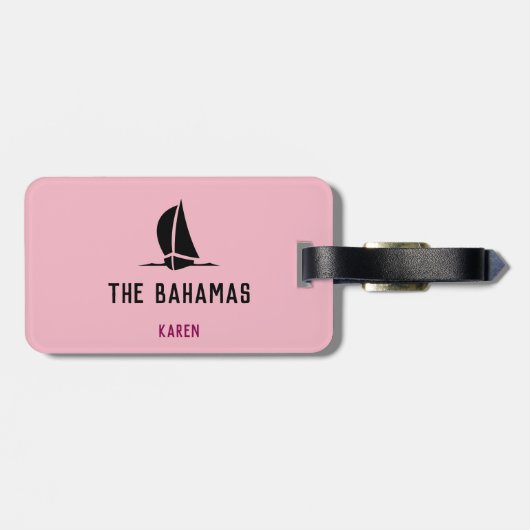 おもしろい女の子トリピンへ…宛先と名前 ラゲッジタグ (裏面横)