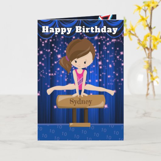 おもしろい女体操シークレットメッセージハッピーバースデー カード (黄色い花)