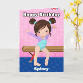 おもしろい女体操ワード検索ハッピーバースデー カード (黄色い花)