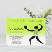 おもしろい女子ソフトボカスタムール誕生日パーティー招待 招待状 (スタンド正面)