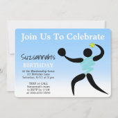 おもしろい女子ソフトボカスタムール誕生日パーティー招待 招待状 (正面)