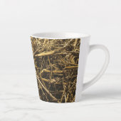 おもしろい女性のカーボーイバーンヘアドゥ気に カフェラテマグ (右)