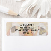 おもしろい女性のカーボーイ差出人住所ラベル ラベル (インサイチュ)