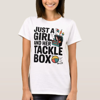 おもしろい女性の釣り かわいい女性アングラー Tシャツ