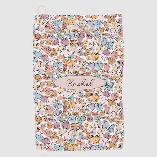 おもしろい女性フェミニスト ゴルフタオル (正面)