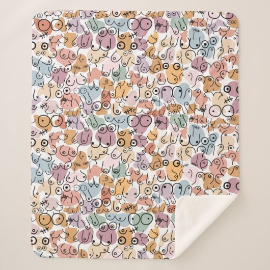 おもしろい女性フェミニスト シェルパブランケット (正面)