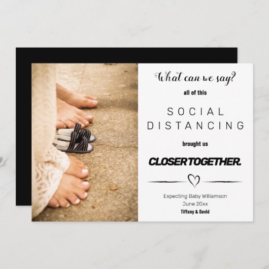 おもしろい妊娠の最小主義 案内状 (正面/裏面)