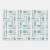 おもしろい妊娠ユーモア赤ちゃんシャワー ラッピングペーパーシート (正面)