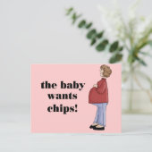 おもしろい妊婦のデザイン ポストカード (スタンド正面)