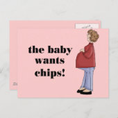 おもしろい妊婦のデザイン ポストカード (正面/裏面)