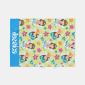 おもしろい妖精パターンファンタジーの女の子毛布は名前を加えます フリースブランケット (正面(横))