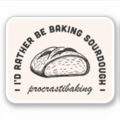 おもしろい妻の家に滞在ママベーキング引用文 シール (正面)