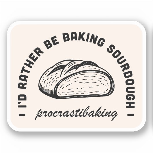 おもしろい妻の家に滞在ママベーキング引用文 シール (正面)