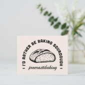 おもしろい妻の家に滞在ママベーキング引用文 ポストカード (スタンド正面)