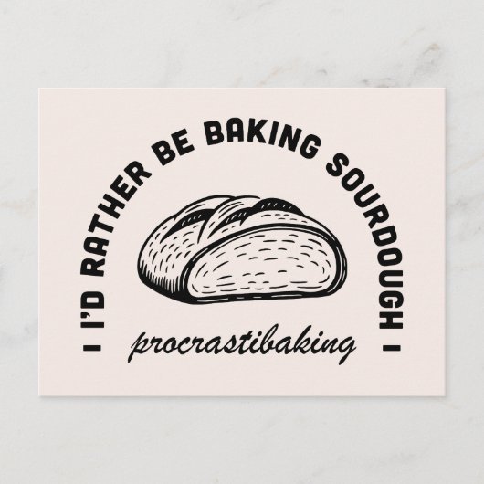 おもしろい妻の家に滞在ママベーキング引用文 ポストカード (正面)