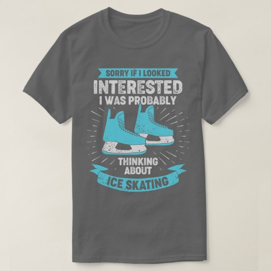 おもしろい姿アイススケートで滑る踊りスケーターギフト Tシャツ (デザイン正面)