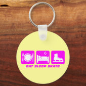 おもしろい姿スケートで滑る キーホルダー (正面)