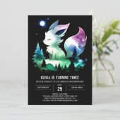 おもしろい威厳のあるウルフ誕生日 招待状 (スタンド正面)