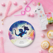 おもしろい威厳のあるドラゴン誕生日 ペーパープレート (パーティー)