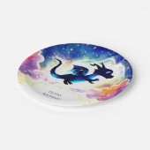 おもしろい威厳のあるドラゴン誕生日 ペーパープレート (アングル)