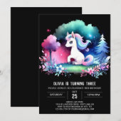 おもしろい威厳のあるホース誕生日 招待状 (正面/裏面)