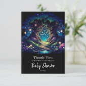 おもしろい威厳のある魅惑の森の赤ちゃんシャワー サンキューカード (スタンド正面)