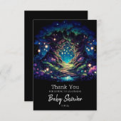 おもしろい威厳のある魅惑の森の赤ちゃんシャワー サンキューカード (正面/裏面)