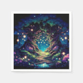 おもしろい威厳のある魅惑の森の赤ちゃんシャワー スタンダードカクテルナプキン (正面)